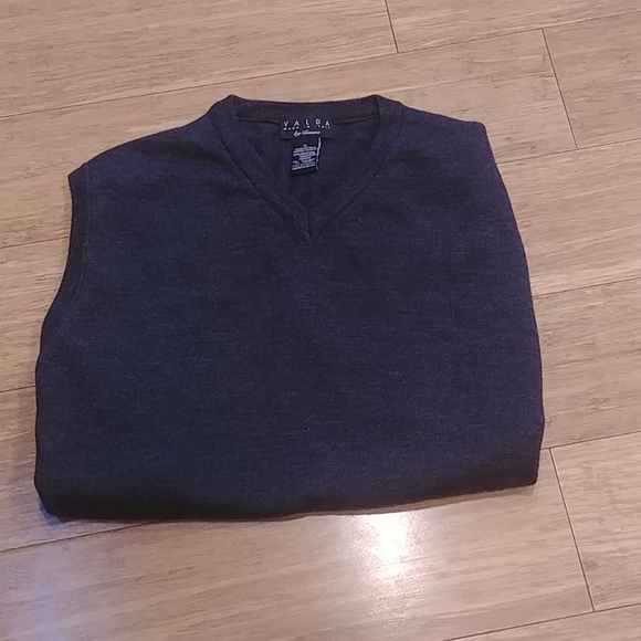 Valda Toscano Gray Merino Wool Knit Vest XL - Picture 3 of 4